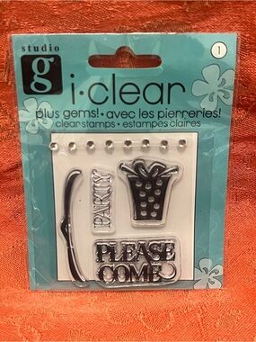 NWT i-clear studio g stamps party theme